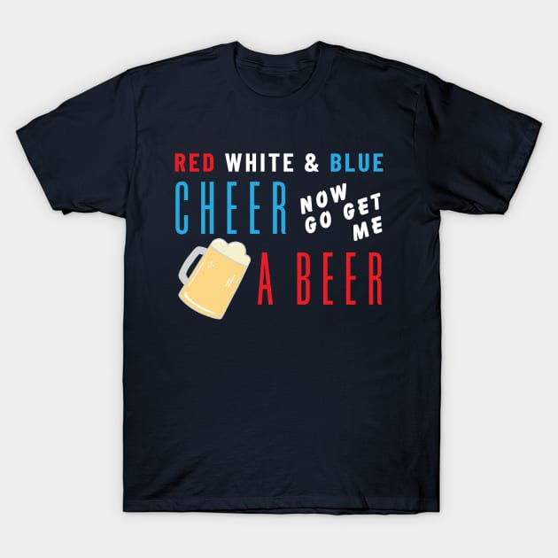 Red White & Blue 4th of July T-Shirt by Craftee Designs